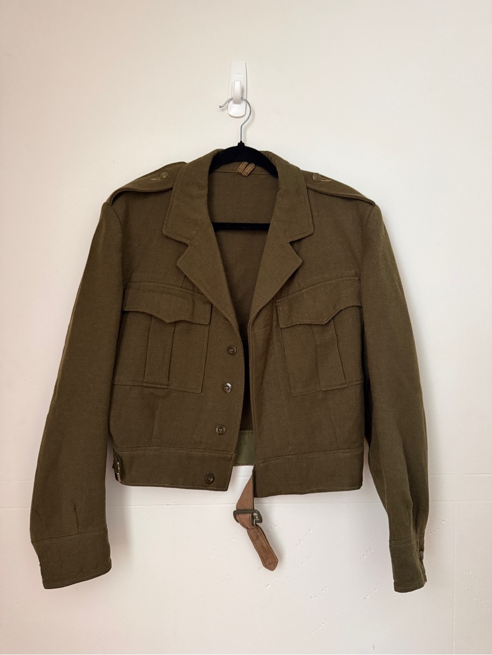 Women’s Military-Style Olive Green Jacket